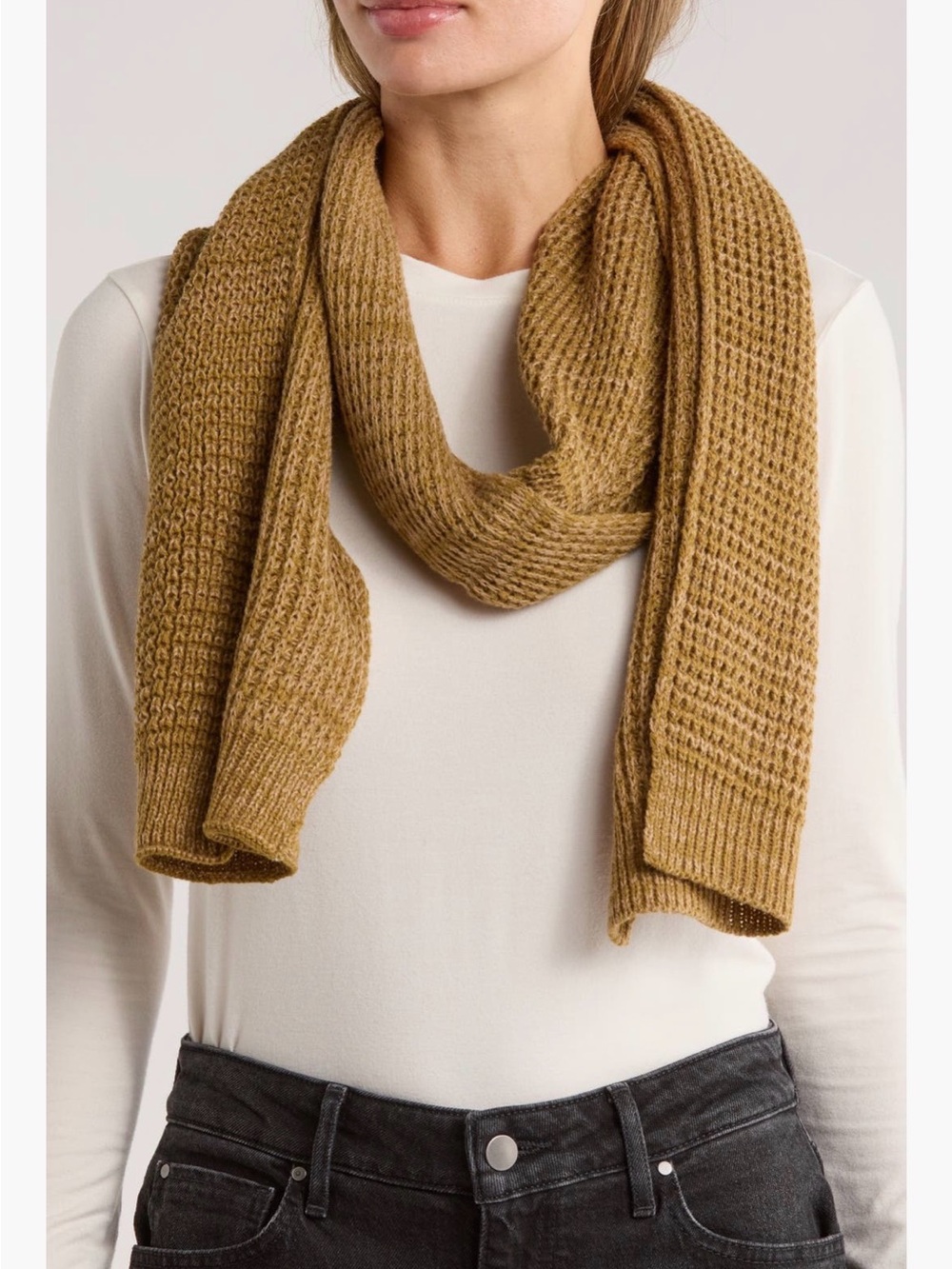 AllSaints Waffle Knit Scarf - Women Accessories